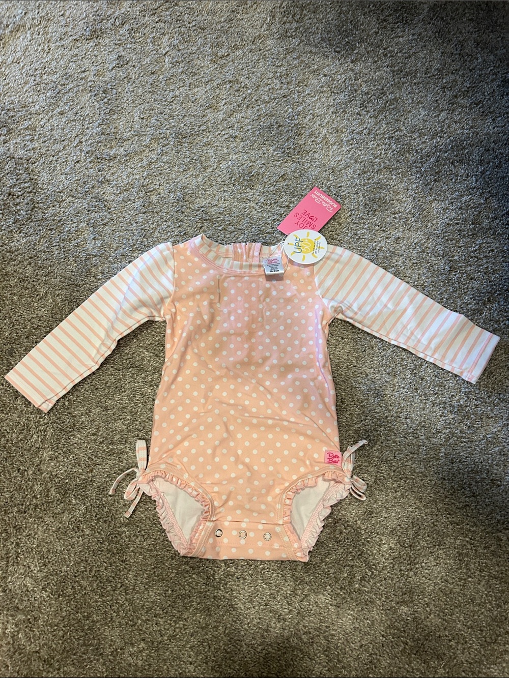 Ruffle butts 18-24 month long sleeve girls swimsuit